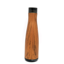 450ml Double Wall Stainless Steel Vacuum Insulated Water Botthe With Peach Wood Grain